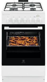 Плита Electrolux комбинированная, 58л, 50x60см, конвекция, пара, белый
