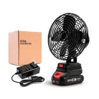 Вентилятор 6'' с Li-Ion аккумулятором 21V + переходник, Black, Box 185х185 мм, 1,10 кг