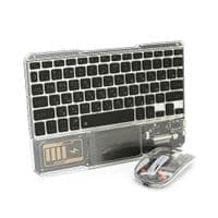 Беспроводной комплект YT-KB333 (KB+Mouse), (Eng/Pyc), 2.4G, 78 клавиш, Black/Transparent, Box