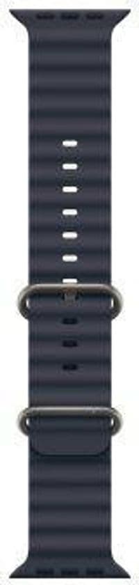 49mm Navy Ocean Band - Natural Titanium Finish