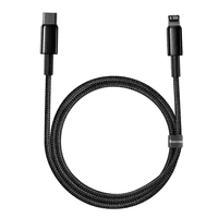 Кабель Baseus Tungsten Gold USB Type-C-Lightning, 20W, 1м Black (6953156232037)