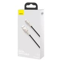 Кабель Baseus Cafule Metal USB-Lightning, 2.4A, 1м Білий (6953156202252)