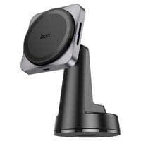 Автодержатель HOCO HW16+ Wireless Charging 15W, крепление на торпеду, магнит, Black, Box