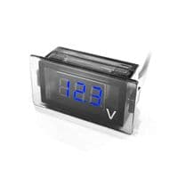 Цифровой вольтметр DY-B, диапазон измерений 12-24V, 49x18x26 mm, Blue