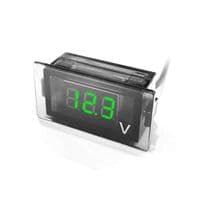 Цифровой вольтметр DY-G, диапазон измерений 12-24V, 49x18x26 mm, Green