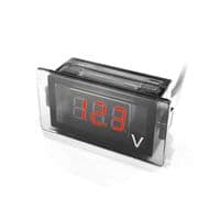 Цифровой вольтметр DY-R, диапазон измерений 12-24V, 49x18x26 mm, Red