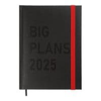 Тижневик Buromax датований 2025 PLANS, А5 чорний (BM.21122-01)