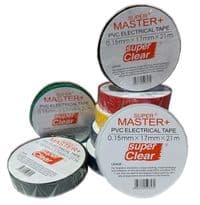 Изоляционная лента Master+, асорти, 21 м, 17 мм, 0.15 мм, ПВХ