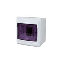 Щиток на 4 автомати DE-PA 91004 з склом зовнішній, Туреччина, білий