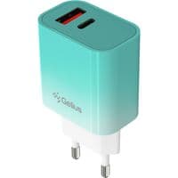Сетевое зарядное устройство Gelius Merge GP-HC060 GAN USB+Type-C 30W (QC/PD/PPS) Mint