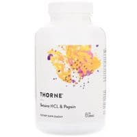 Вітамінно-мінеральний комплекс Thorne Research Бетаїн HCL і Пепсин, Betaine HCL & Pepsin, 225 капсул (THR-41502)