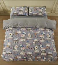 КПБ 2,0сп Ardesto Gloria, підковдра 200х220см, простирадло 230х240см, наволочки (2) 50х70см, 100% бавовна, сатин, веселі котики, сірий