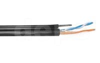 Кабель кручена пара Step4Net UTP CAT5e 2P 0,51мм CCA зовнішній, самонесучий