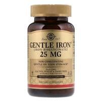 Мінерали Solgar Хелатний Залізо, 25 мг, Gentle Iron, 180 рослінніхапсул (SOL-01250)