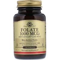 Витамин Solgar Фолиевая кислота, Folate, фолат 1000 мкг, 120 таблеток (SOL-53596)
