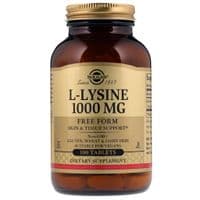 Аминокислота Solgar Лизин 1000 мг, L-Lysine, 100 таблеток (SOL-01701)