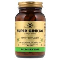 Травы Solgar Гинкго билоба Супер, Super Ginkgo Biloba, 120 желатиновых ка (SOL-03915)