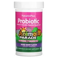 Пробиотики Natures Plus Пробиотик для Детей, 7 млрд ДЭЯ, Вкус Ягид, Animal Parade, 30 (NAP-29944)