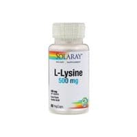 Аминокислота Solaray L-Лизин, L-Lysine, 500 мг, 60 капсул (SOR-04940)