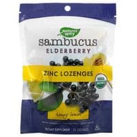 Травы Nature's Way Леденцы бузины с цинком, вкус меда и лимона, Sambucus, Zin (NWY-12089)