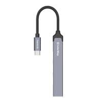 Концентратор Type-C, ColorWay "4-in-1", Dark Grey, 1xUSB 3.0, 3xUSB 2.0, алюмінієвий корпус (CW-HUB04)