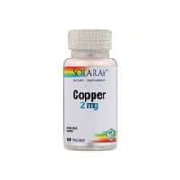 Минералы Solaray Медь, Copper, 2 мг, 100 капсул (SOR-45931)