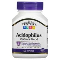 Пробиотики 21st Century Смесь пробиотиков, Acidophilus, 100 капсул (CEN-21339)