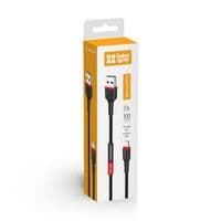 Кабель USB - Lightning 1 м ColorWay Черный, 2.4A, 1 м (CW-CBUL064-BK)