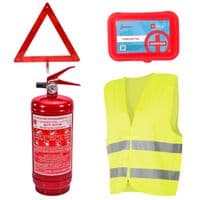 Набор техпомощи Poputchik с огнетушителем ОП-2 "Экономический" (ОП-2+Знак+Аптечка+Жилет) (33-017-IS)