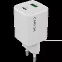 Зарядний пристрій CANYON CU45AC GaN 45W 1xPD 1xQC EU White