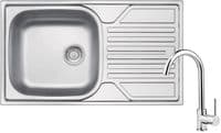 Набір для кухні Deante Legato, стальна мийка ZEL_X113 + зміш. BOC_062M, сталь
