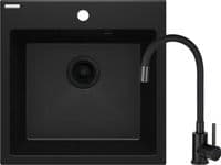 Набір для кухні Deante Evora, гранітна мийка ZQJ_X103 + зміш. BOC_X72M, чорний