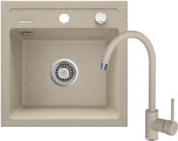 Набір для кухні Deante Zorba, гранітна мийка ZQZ_7103 + зміш. BEN_762M, пісок