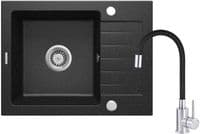 Набір для кухні Deante Zorba, гранітна мийка ZQZ_211A + зміш. BOC_X72M, графіт