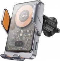 Тримач для мобільного з БЗП HOCO HW7 Transparent Discovery Edition Wireless Fast Charging Car Holder