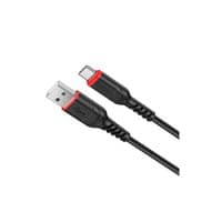 Кабель HOCO X59 USB to Type-C 3A, 1m, nylon, TPE connectors, Black