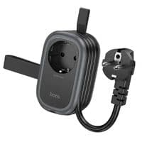 Сетевое зарядное устройство HOCO NS7 Sharp 1 position(PD20W/1C2A) desktop socket(EU/GER) Black