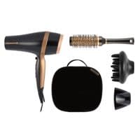 Фен Remington Salon Smooth, 2100Вт, 3 режима, диффузор, расческа, кейс, иониз-я, холл. обдув, , черный