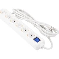 Фильтр питания 2E (2E-U06ESM3WH) 6 розеток, 3 м, White
