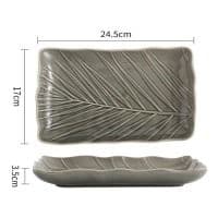 Блюдо Limited Edition LEAF GREY/24.5х17 см/прямок. (B010787)