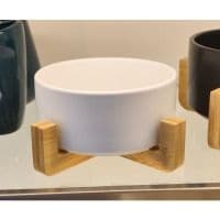 Салатник/Пиала LED TRACE WHITE на бамбук.подст. /12.5 см (B010800)