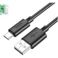 Кабель HOCO X88 Gratified charging data cable for Type-C Black