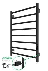 УЦІНКА! Рушникосушка Ardesto електрична  Classik-TR K, 770x530х80мм, таймер-регулятор, сталь, чорний матовий