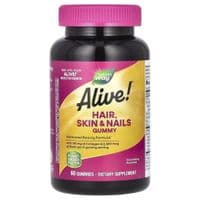 Витамин Nature's Way Здоровье волос, кожи и ногтей, вкус клубники, Alive! Hair, Skin (NWY-11534)
