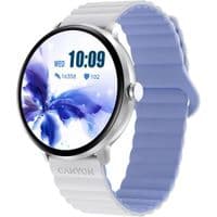 Smartwatch, 1.3''LTPS 360x360px, Realtek 8762DK RAM192KB ROM128MB, 200mAh battery, with IC short-cut charging cable 45.7cm, IP68, Silver zinc alloy case +IML bottom case+white/blue magnetic strap, host:Φ44x11.3mm strap:  118.1X80.2mm