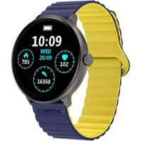 Smartwatch, 1.3''LTPS 360x360px, Realtek 8762DK RAM192KB ROM128MB, 200mAh battery, with IC short-cut charging cable 45.7cm, IP68, Gun zinc alloy case +IML bottom case+blue/yellow magnetic strap, host:Φ44x11.3mm strap:  118.1X80.2mm