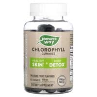 Витаминно-минеральный комплекс Nature's Way Хлорофилл, 100 мг, вкус фруктов, Chlorophyll Gummies, 60 жевательные (NWY-14260)