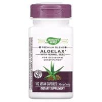 Травы Nature's Way Алоэ Вера с фенхелем, 340 мг, Aloelax with Fennel Seed, 100 вегетариан (NWY-00900)