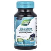 Травы Nature's Way Черника, премиум экстракт, Bilberry, Premium Extract, 90 вегетариан. (NWY-60510)