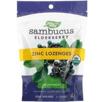 Травы Nature's Way Леденцы бузины с цинком, вкус мяты, Sambucus, Zinc Lozeng (NWY-12088)